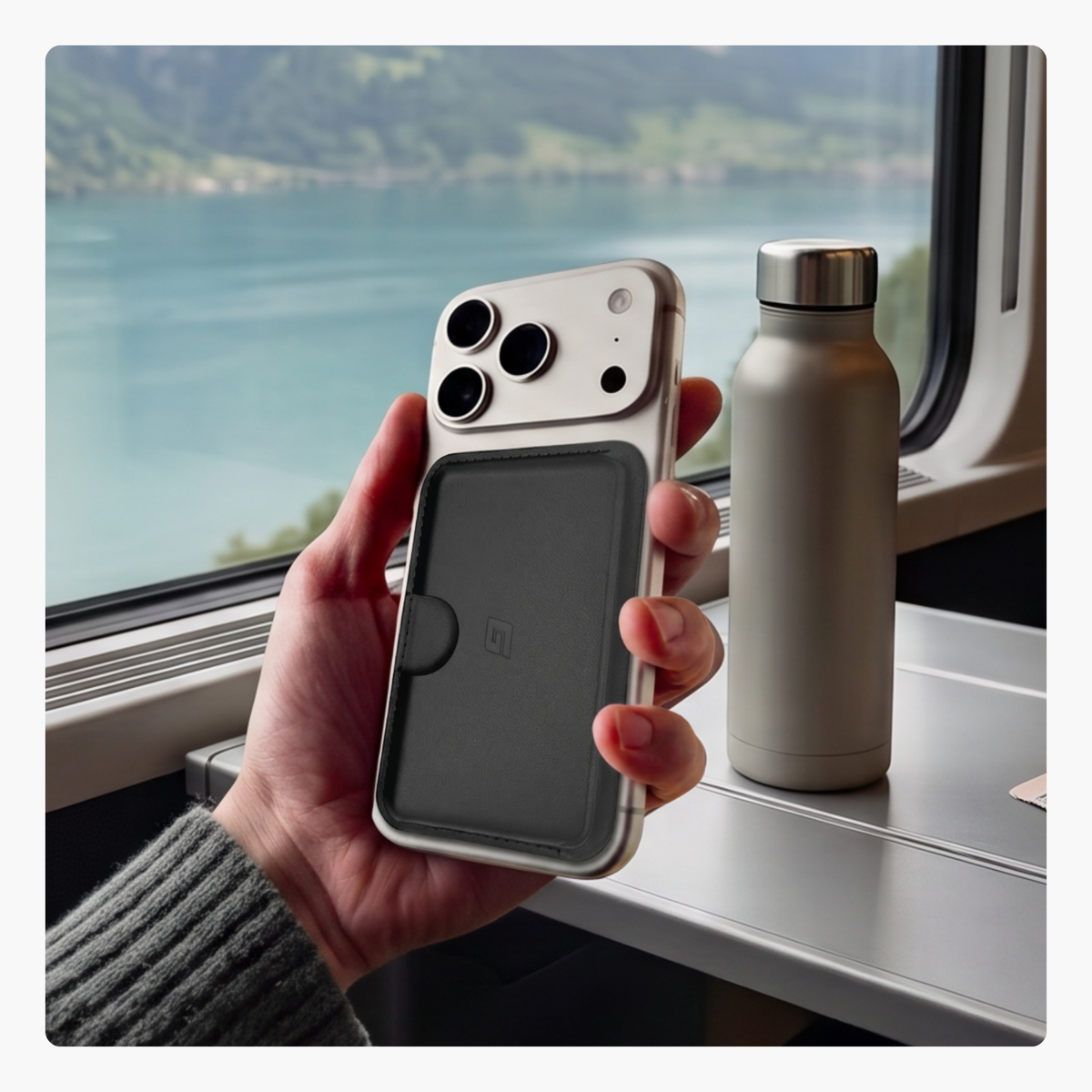 2-in-1 wallet ZWART