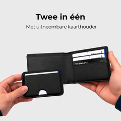 2-in-1 wallet ZWART
